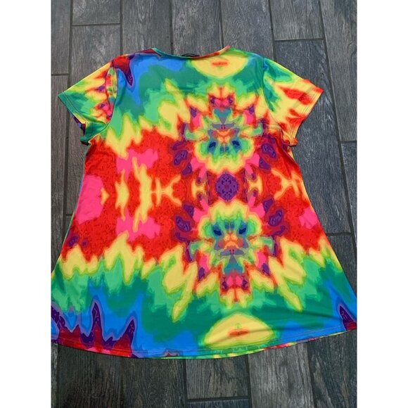 Loveu. Dear 3XL  Pullover Top Colorful Tye Dye - Picture 6 of 9